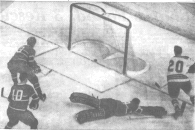 Action around Canadiens' net