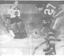 Action around Gerry Cheevers
