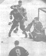 Action around Rangers' net