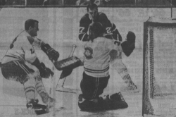 Action around Gump Worsley