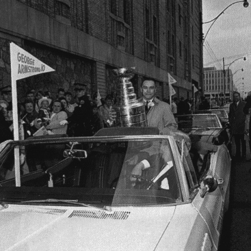 Armstrong holding Cup